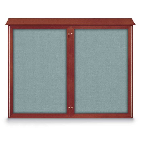 United Visual Products Single Door Enclosed Indoor Letterboard UV1124-BRONZE-GREEN